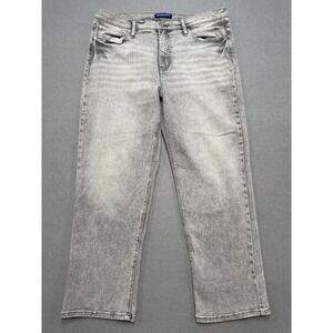 Scotch & Soda Jeans Women's 16 Gray Acid Wash High Rise Straight Leg Whiskered